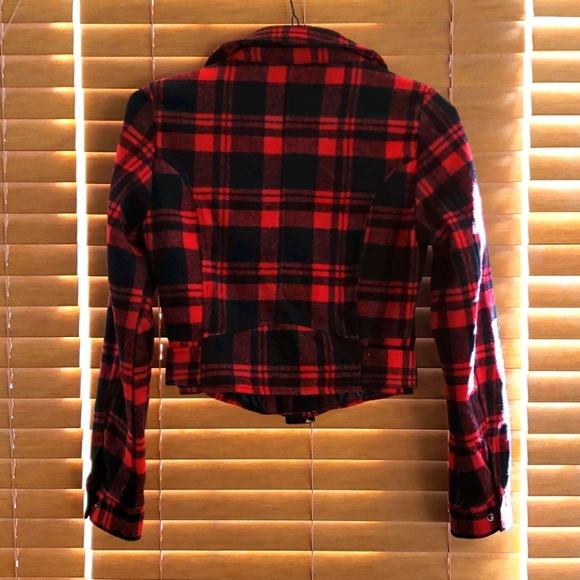 dELiA*s moto bomber plaid jacket - Picture 5 of 6